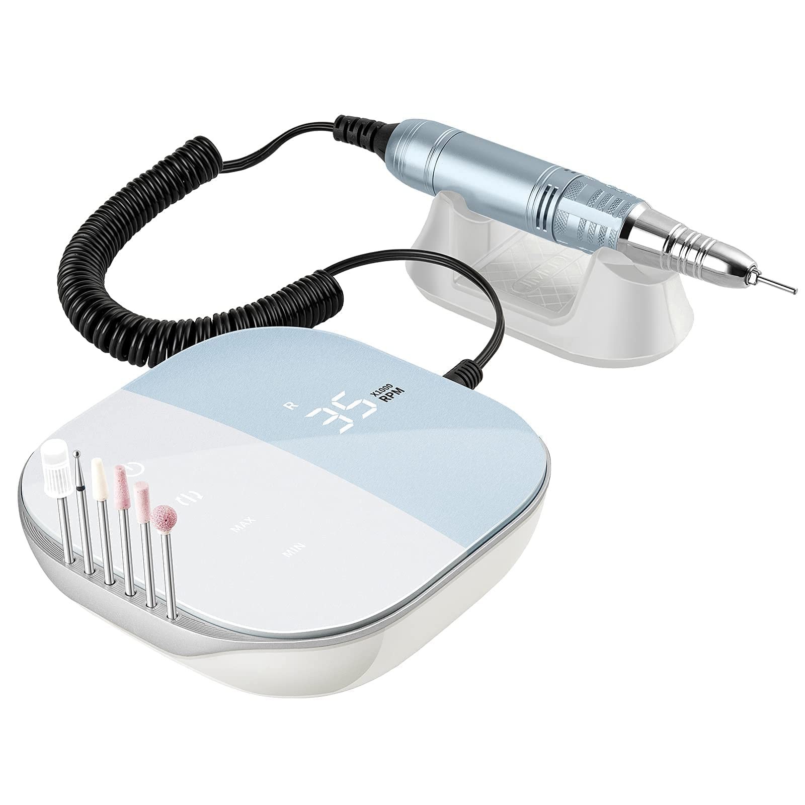Madenia Professional Nail Drill Machine for Acrylic Nails, 35000RPM Compact C…