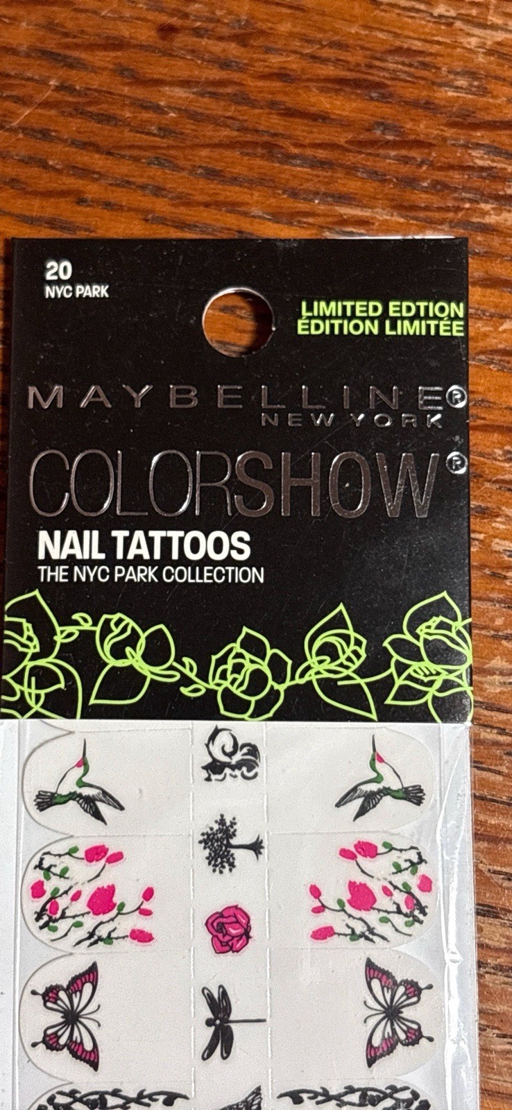 Maybelline Color Show Nail Stickers/Tattoos #20 NYC Park* Limited Edition