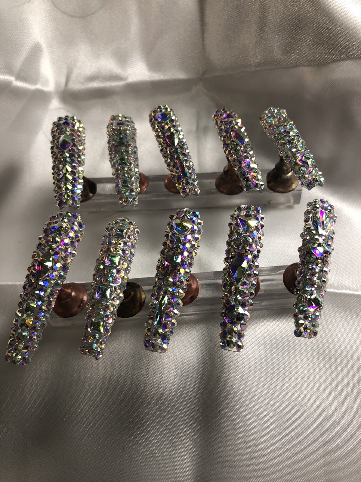 Z NAILZ! Stunning Set Of Completely Jeweled 3XL Handmade Custom Press On Nails