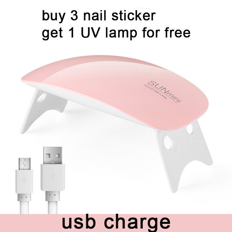 Gel Nail Sticker Semi Cured Gel Nail Strips Lasting Nail Sticker UV Lamp Needed