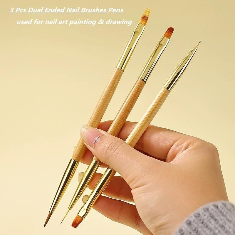 8-Piece Nail Art Tool Kit: 5 Dotting Pens & 3 Dual-End Brushes for Elegance