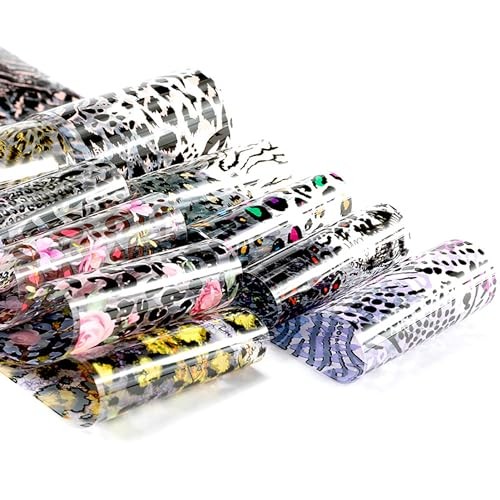 Nail Foil – Leopard Print, Nail Design Foils Stickers Decals Style 7