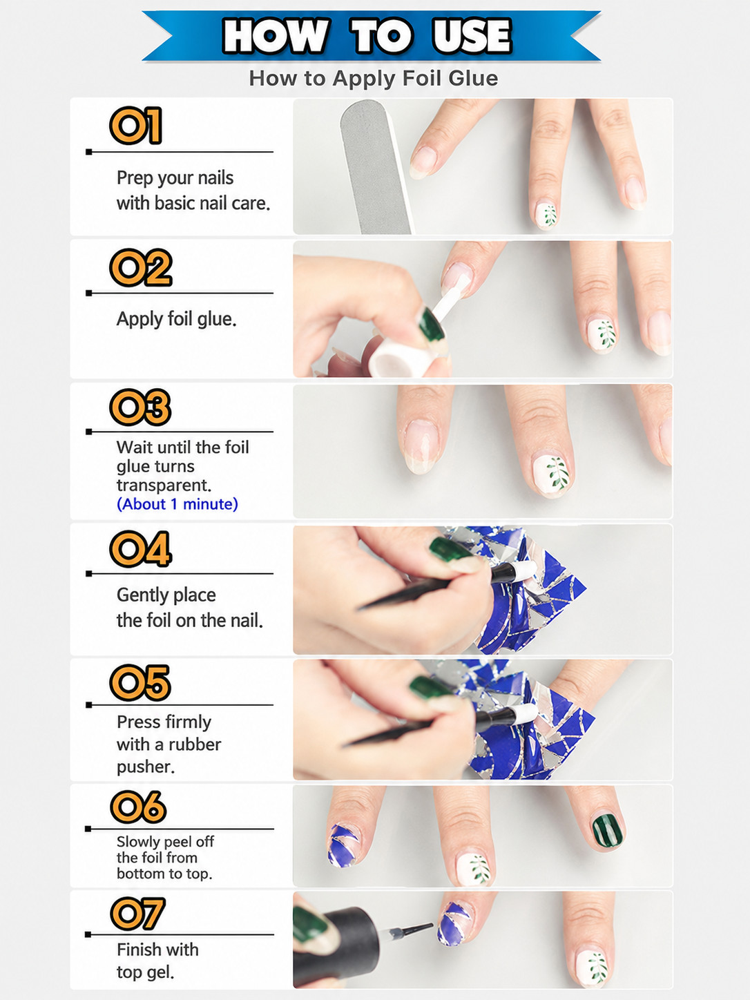 B.Lab Nail Foil Glue Gel 7g Transfer Foil Adhesive Nail Art Foil Gel K-Beauty