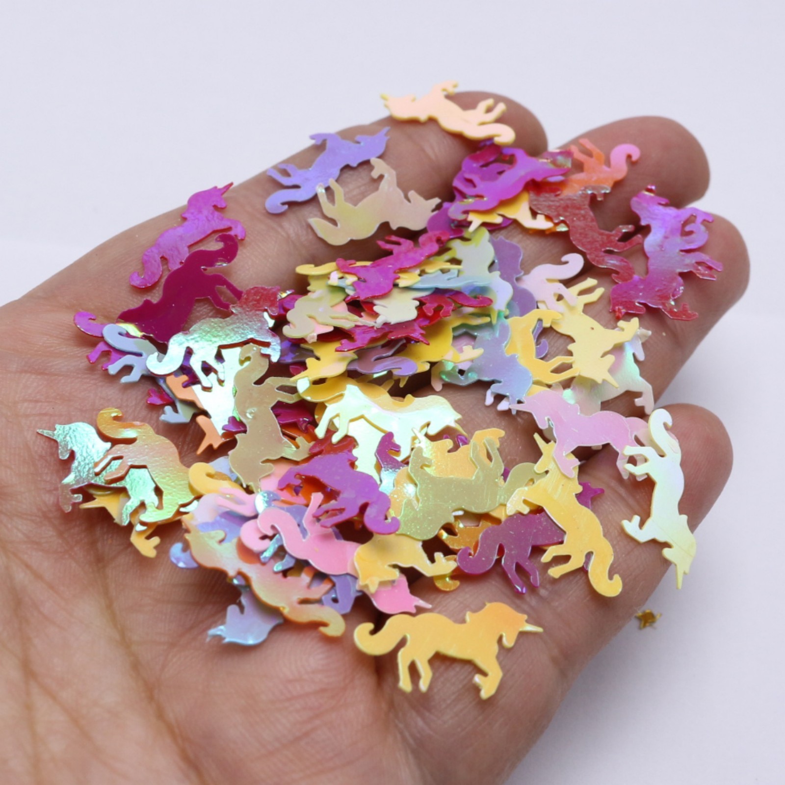 50 Gram Mixed Color Unicorn 20X10mm Sequins Loose Tiny Nail Art Tips Craft