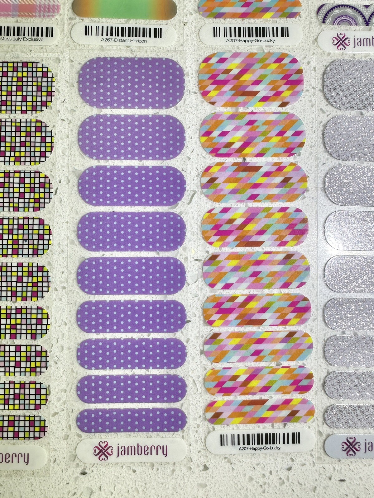 Jamberry Nail Polish Wraps Half Sheets Holographic Sparkle Aztec Mixed Of Lot 11