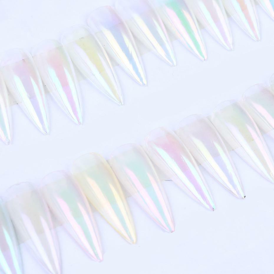 AURORA Transparent Magic Nail Powder Candy Colours Neon CHROME Mirror Mermaid UK