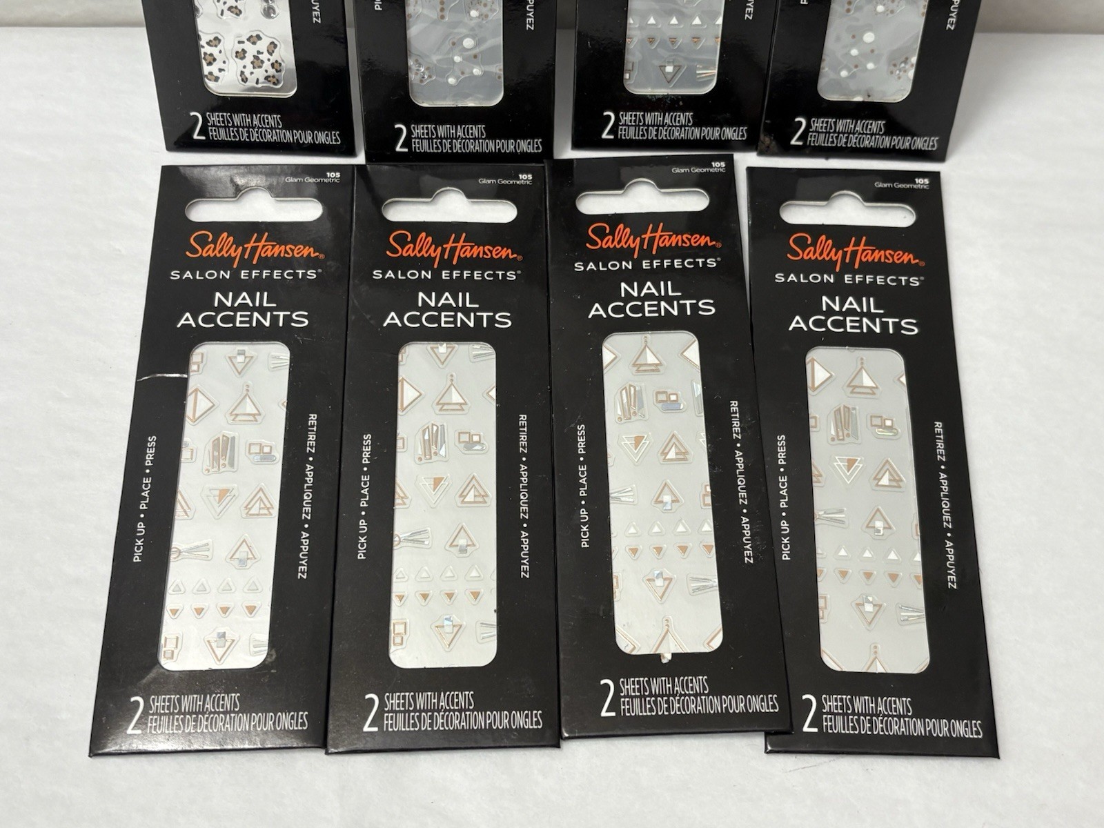 New Sally Hansen 8-PACK Salon Effects Nail Accents Assorted Design Stickers (R2)