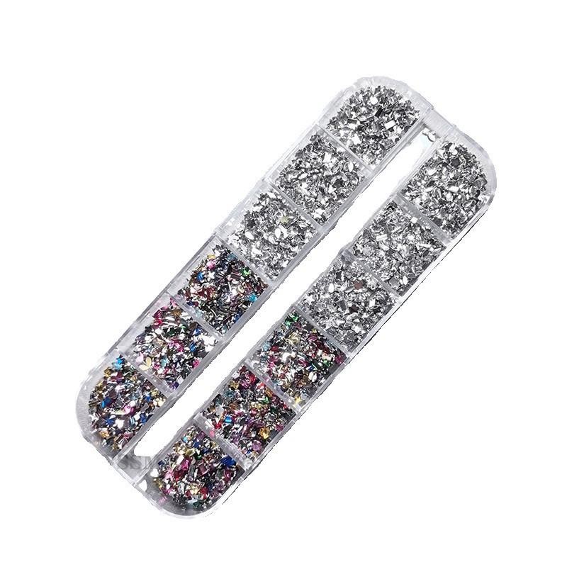 1-2mm Irregular Shape Nail Rhinestones Micro Flat Back Gems for Acrylic Gel Nail