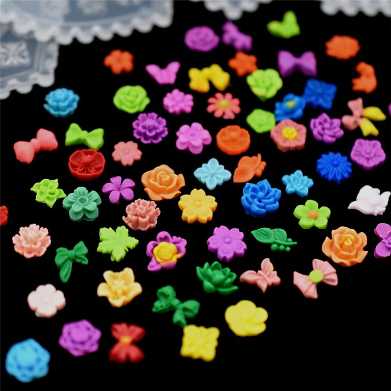 Wings Bowknot Flowers Moon Star Silicone Mould for Beauty Nail Art DIY Handmade