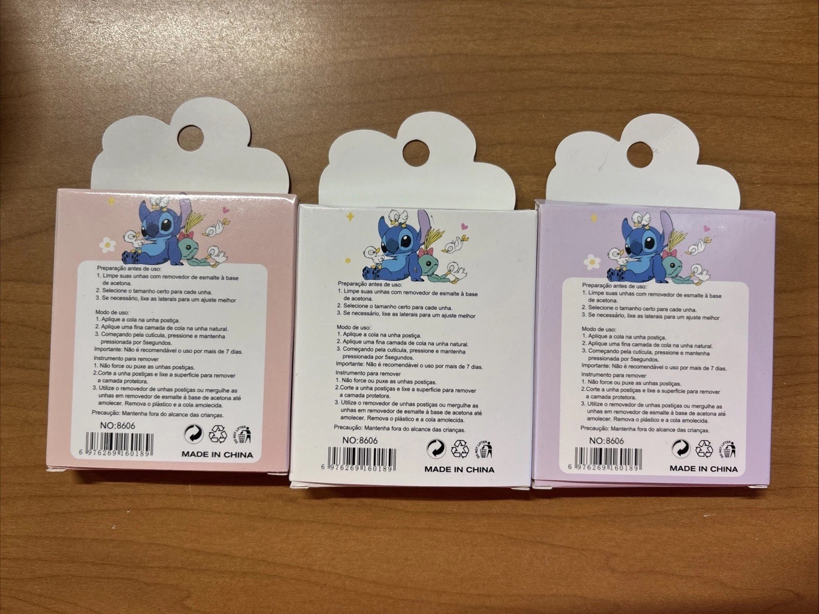 PRESS ON NAILS Disney Stitch 3D Art #4 3 Sets Of 12 Nails Set* with Glue NEW