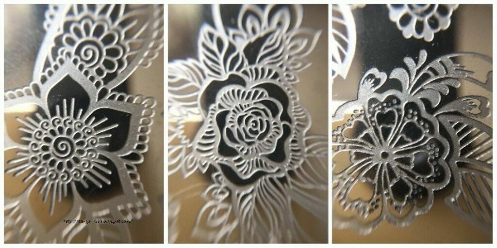 Nail Art Stamp Template Arabesque Flower Design Image Stamper Scraper Kit BP 98