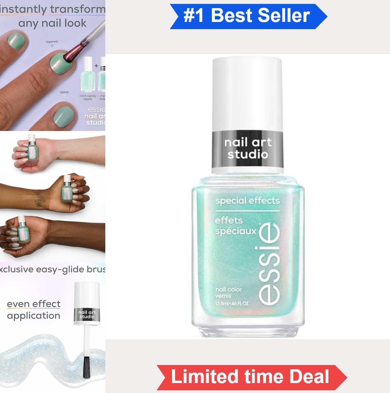 Nail Polish Turquoise Pearl Effect Chrome Finish Duochrome Holographic Vegan