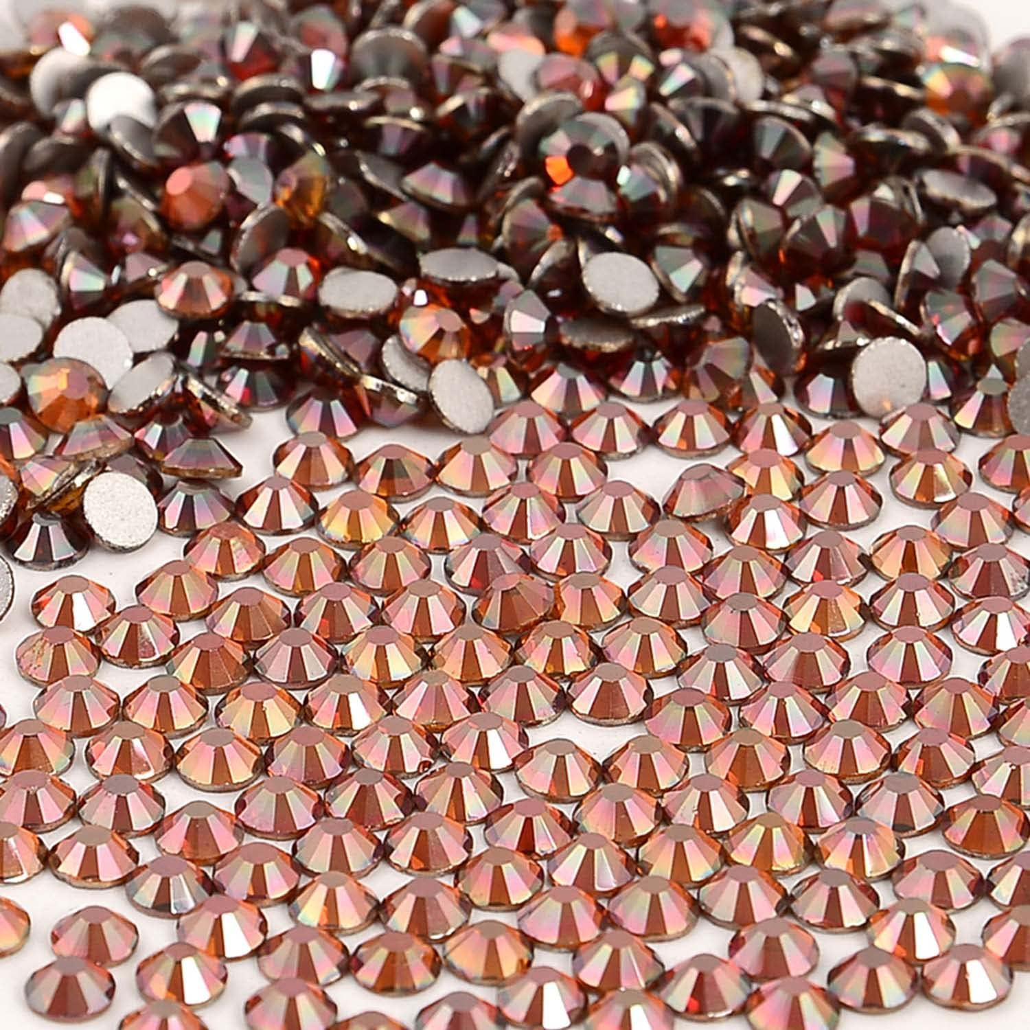 Nancybeads 3000Pcs Flatback round Glass Nail Art Rhinestones Crystal for DIY Mak