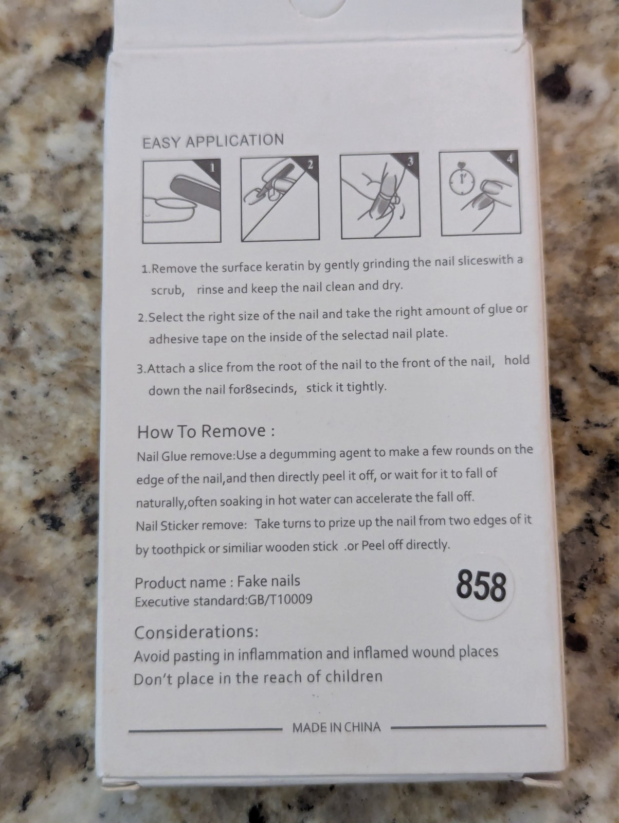 Press On Nails One Minute Nail Tip #858 Pink French Tips 24ct