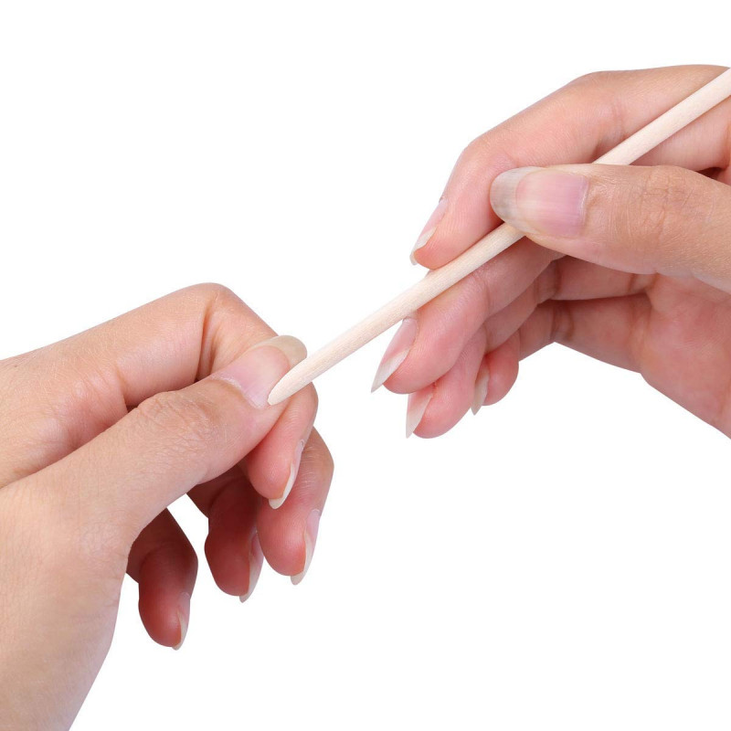 Set of 50/100 Wood Sticks for Cuticle Pusher Cuticle Removal, 4 Different Sizes
