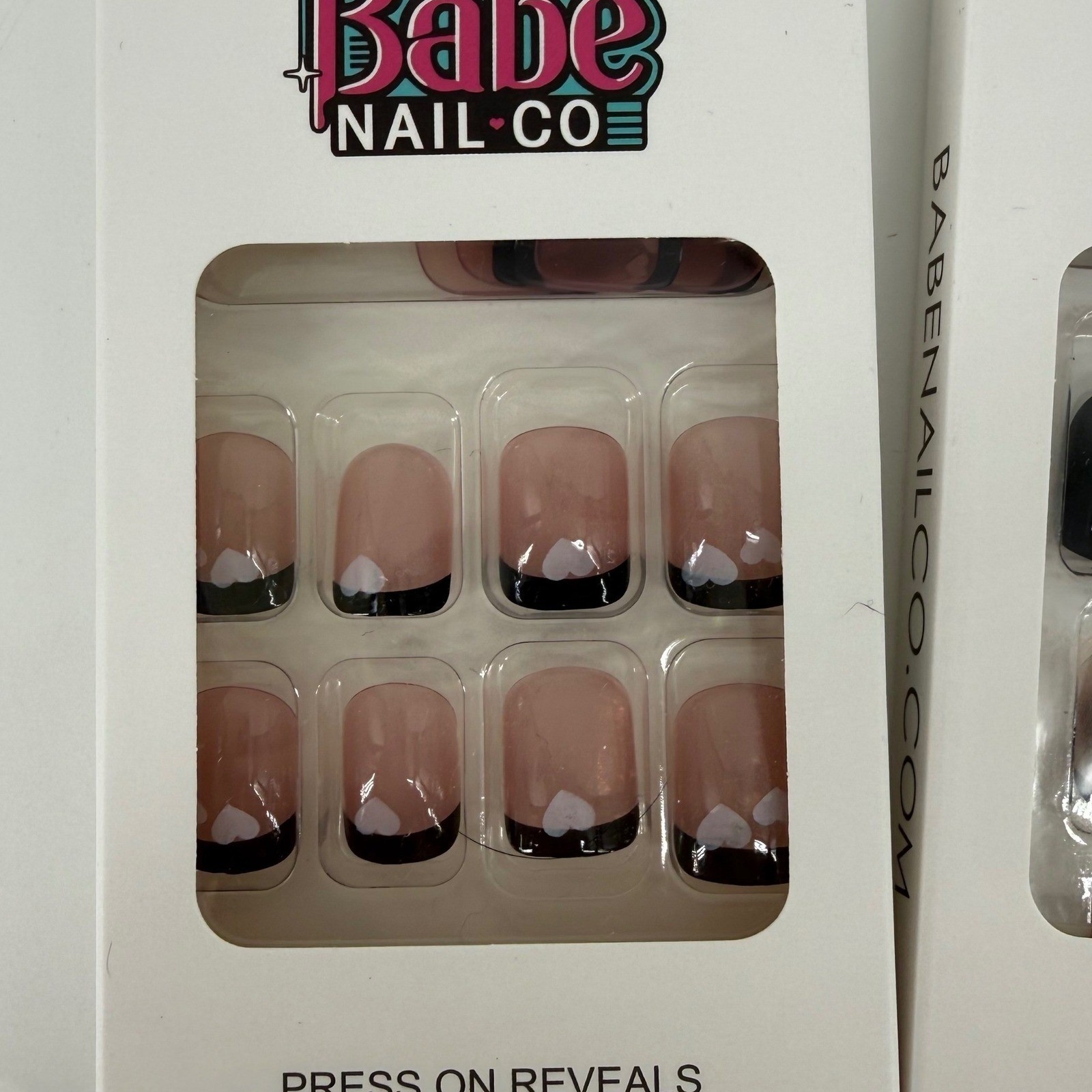 Babe Nail Co 4 pack Press On Valentines Nails Multiple Designs Hearts, bows