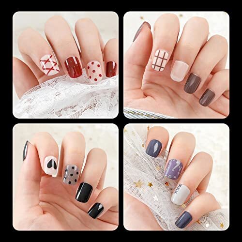 600pc Short Round Square Acrylic Nail Tips Full Cover Short Round Gel Tips