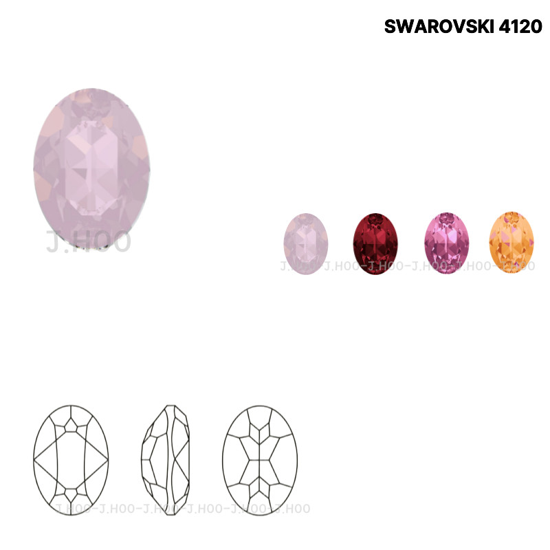 Swarovski 4120 Oval Fancy Stone 8*6mm(4pcs)