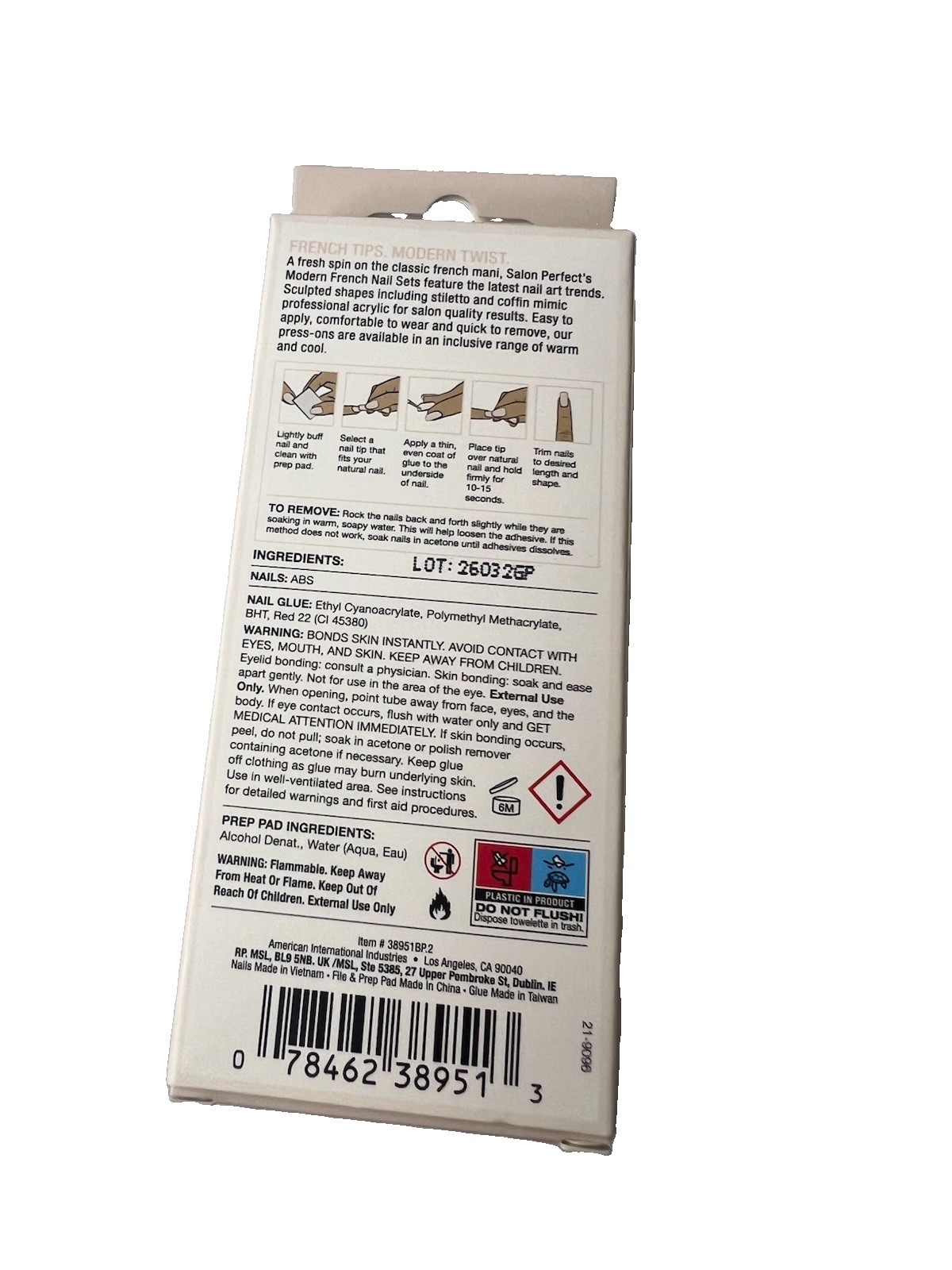 Salon Perfect Modern French Press On Nails The New Natural 30 Nails Glue Include