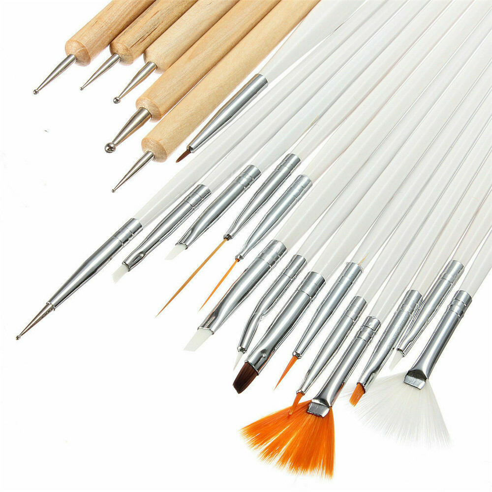 27 pcs Nail Art Gel Design Pen Painting Polish Brush Dotting Drawing Tools Set