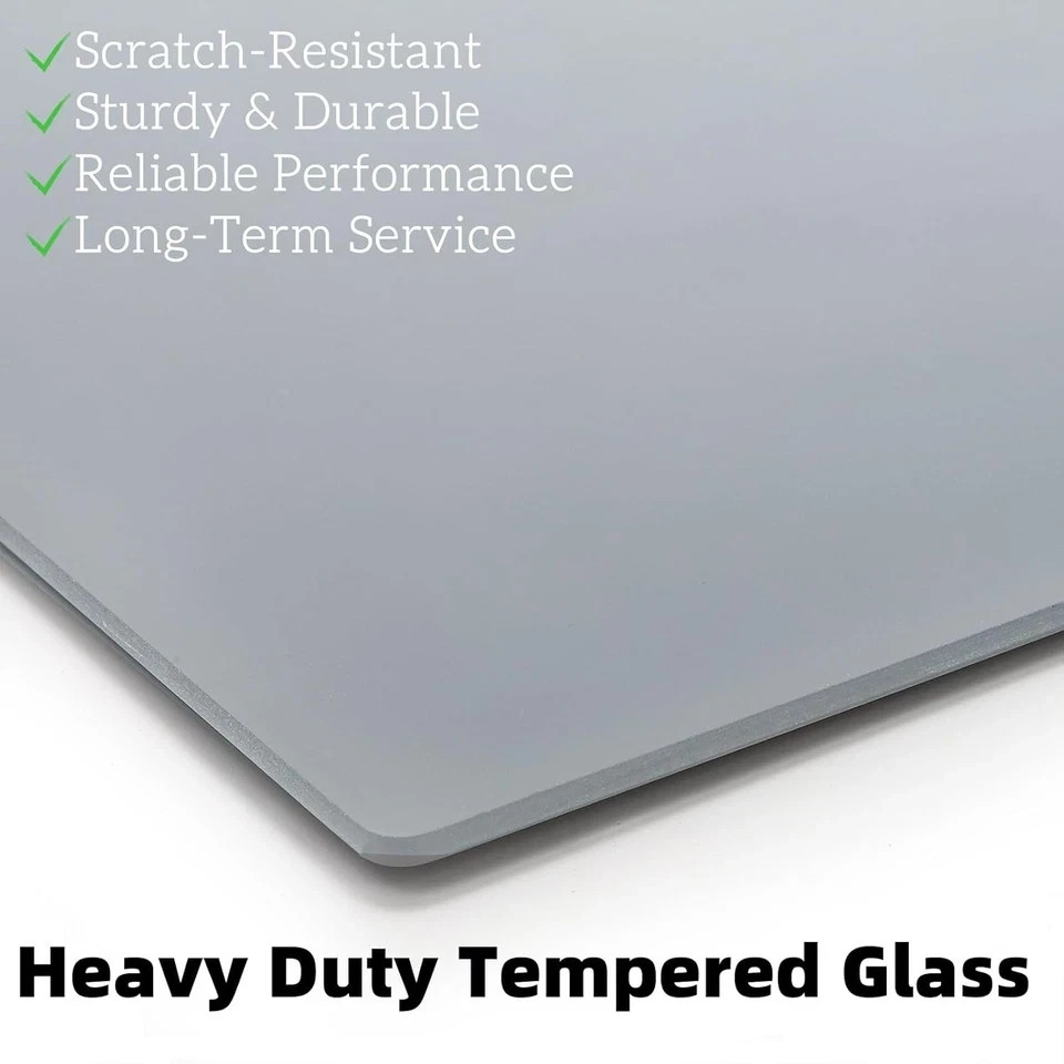 2 Pack Neutral Grey Tempered Glass Palettes, 12″ x 16″ Large Paint Palette, S…
