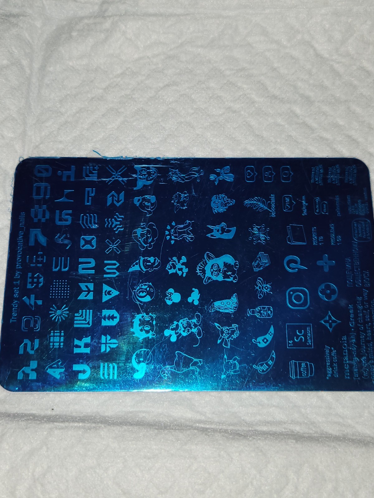 Nail Stamping Plate – Trendy Set 1 by Provocative Nails XL 9cm x 13cm