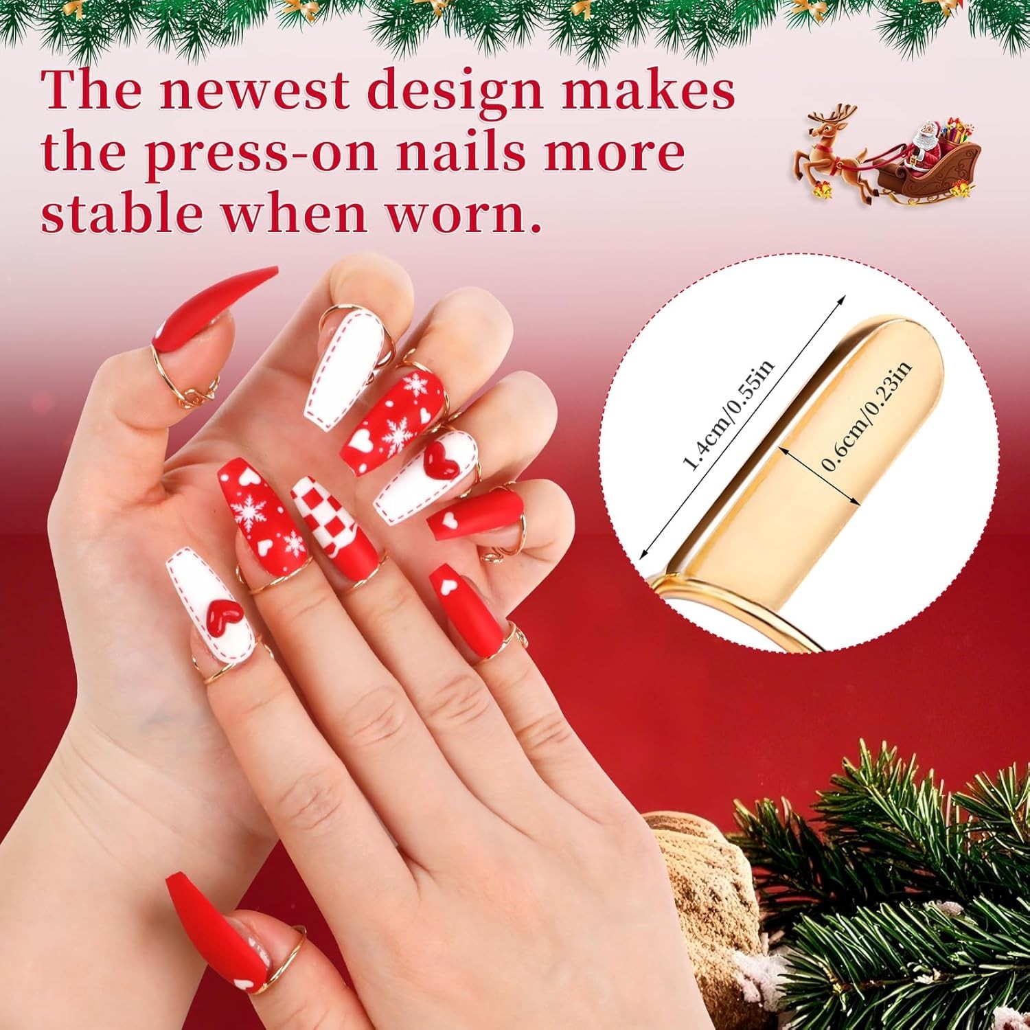 20Pcs Wudu Nail Rings Reusable with 120 Adhesive Tabs Gold & Silver Muslim
