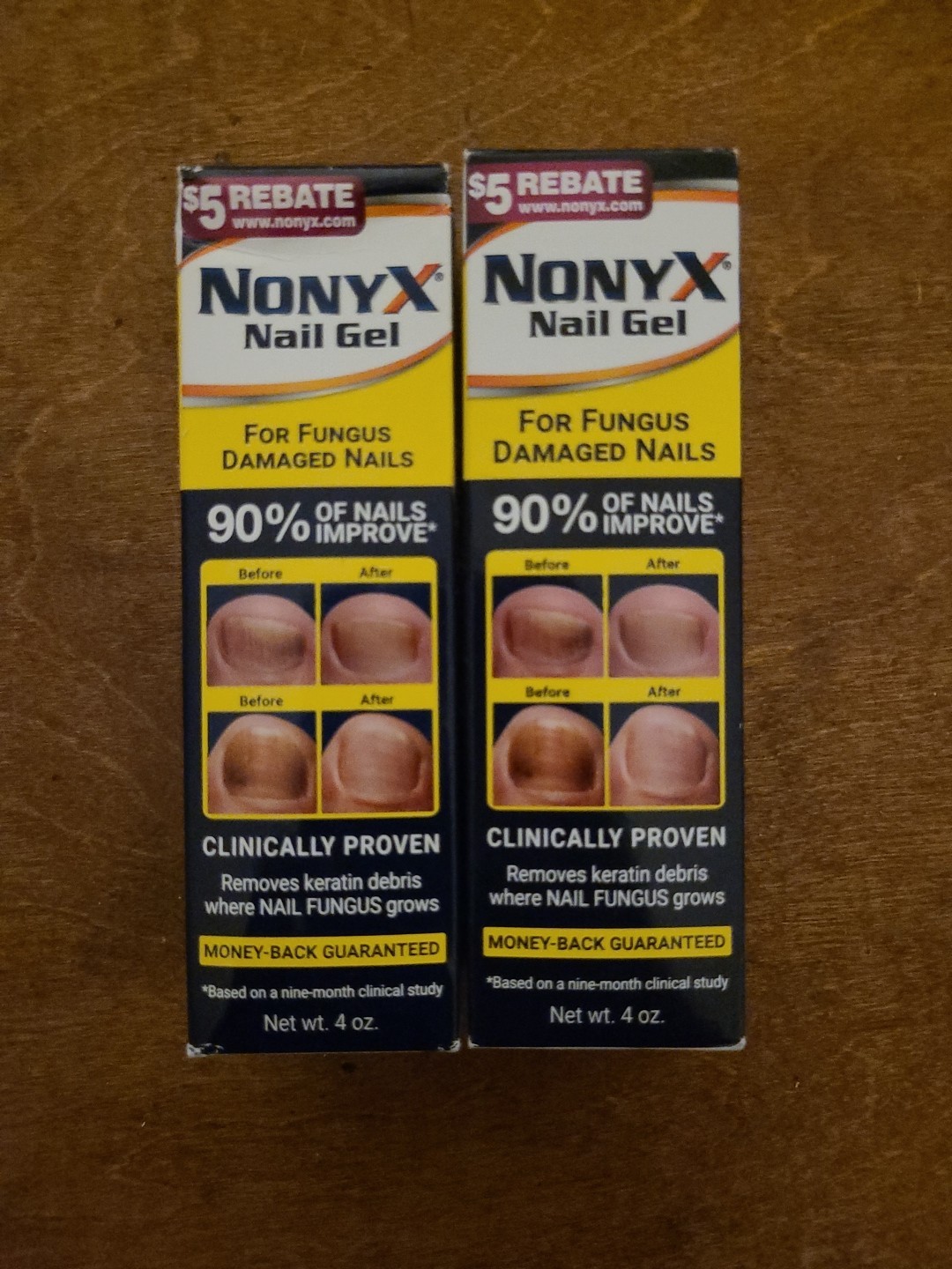 2-Nonyx Nail Gel Fungal Nail For Fungal Damaged Nails 4oz Each Box