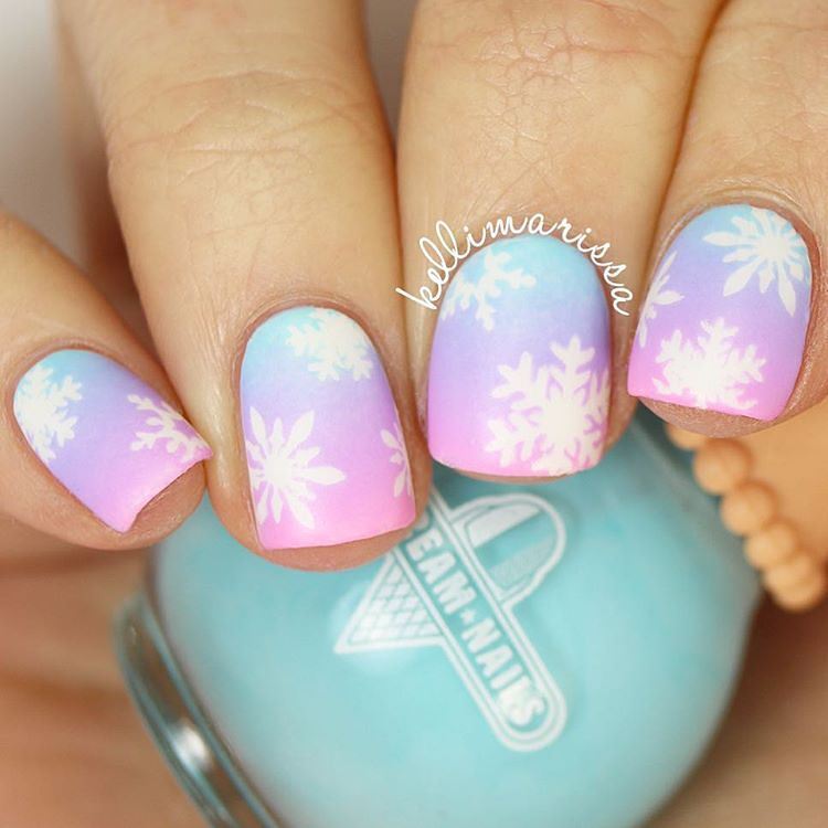 Silver Merry Snowflakes Stencils for Nails, Christmas Nails, Nail Art