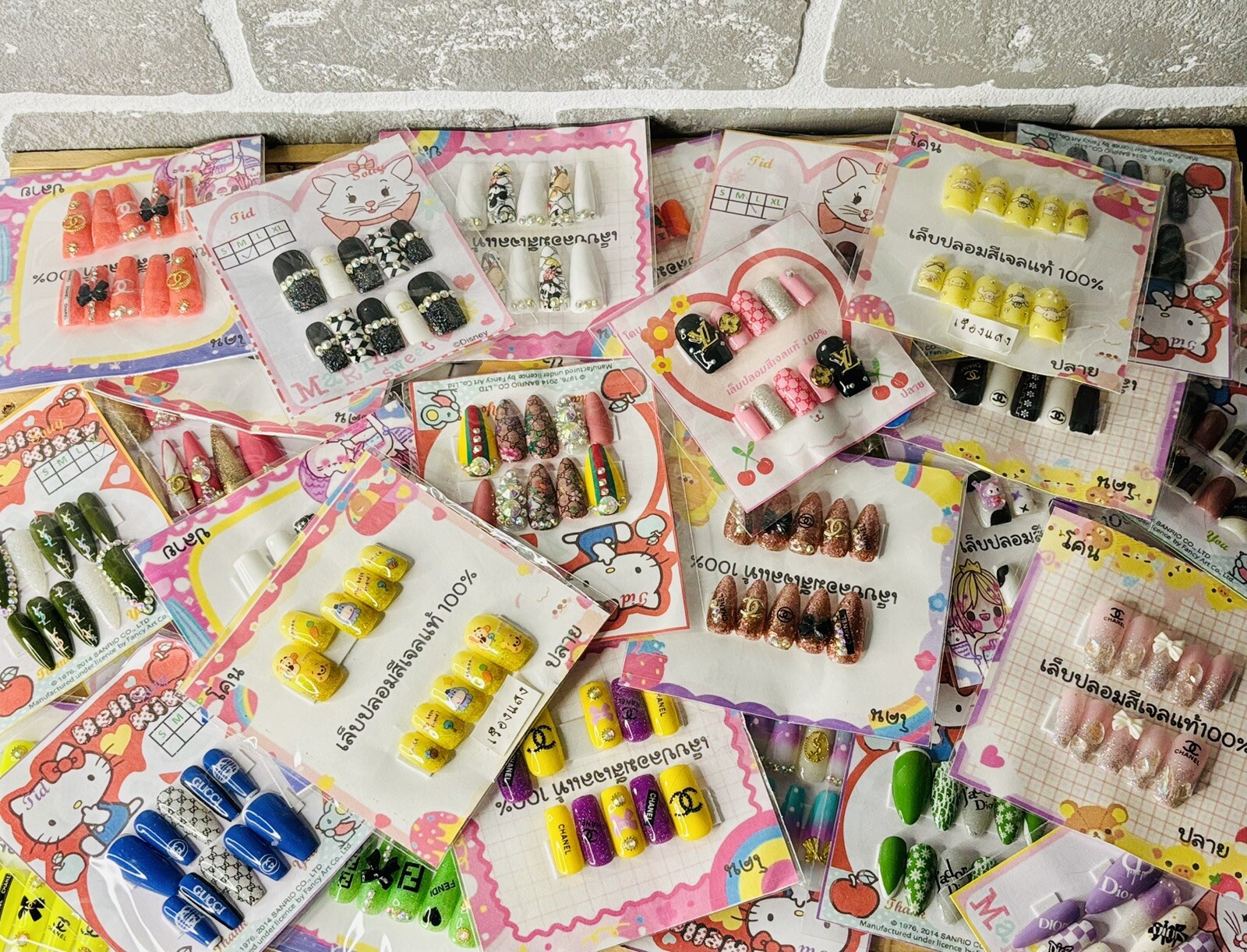 5 Random Sets Handmade L Glue On Nails~Press On Nails~Stocking Stuffers~Xmas