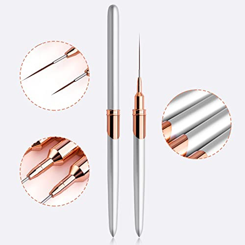 6pcs Nail Art Brushes Liner Striping Brush, Super Fine Nail Art Long Striper