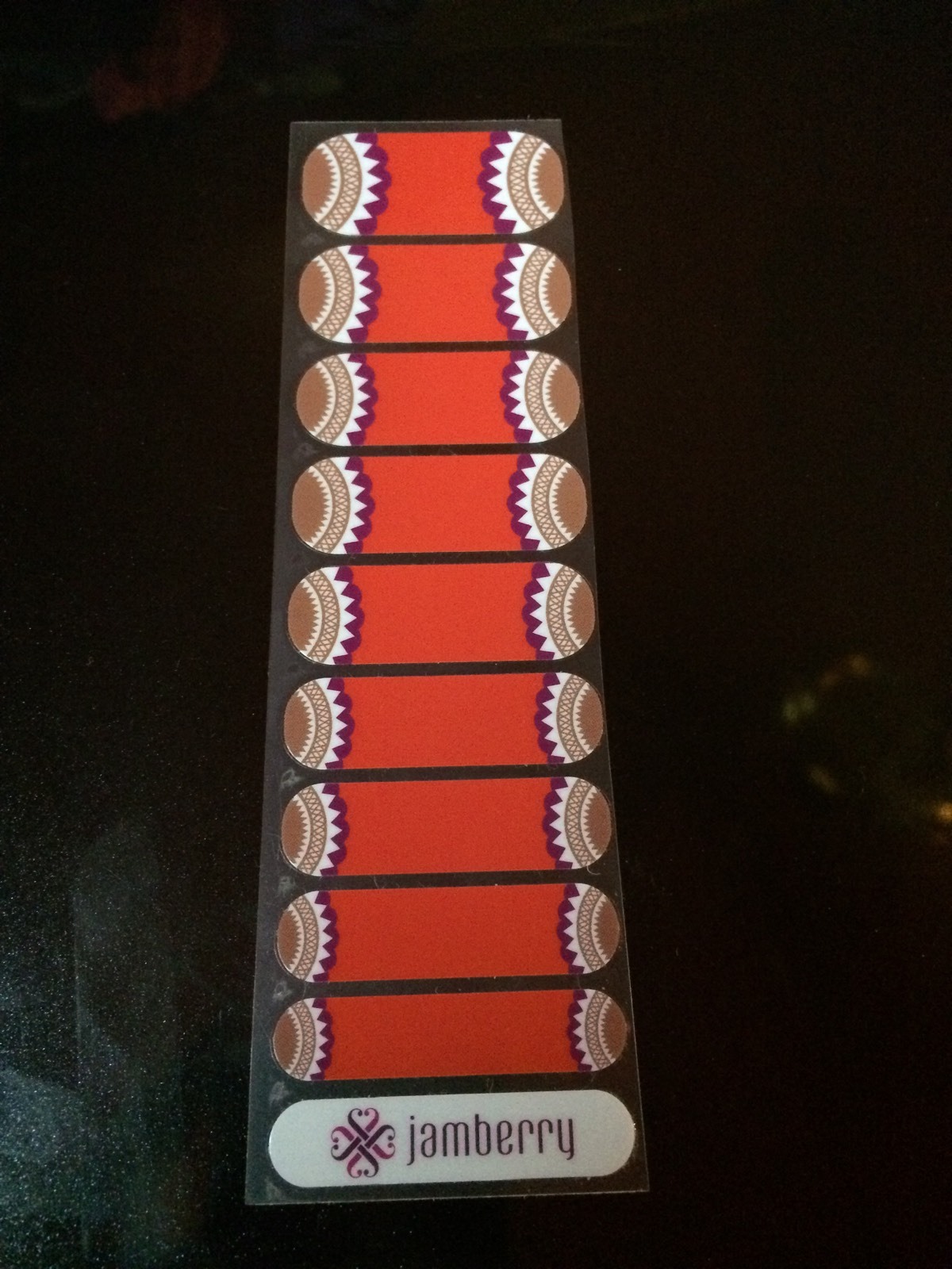 Jamberry Nails Southern Flare Half Sheet Retired Orange 2014 Wrap Free Shipping!