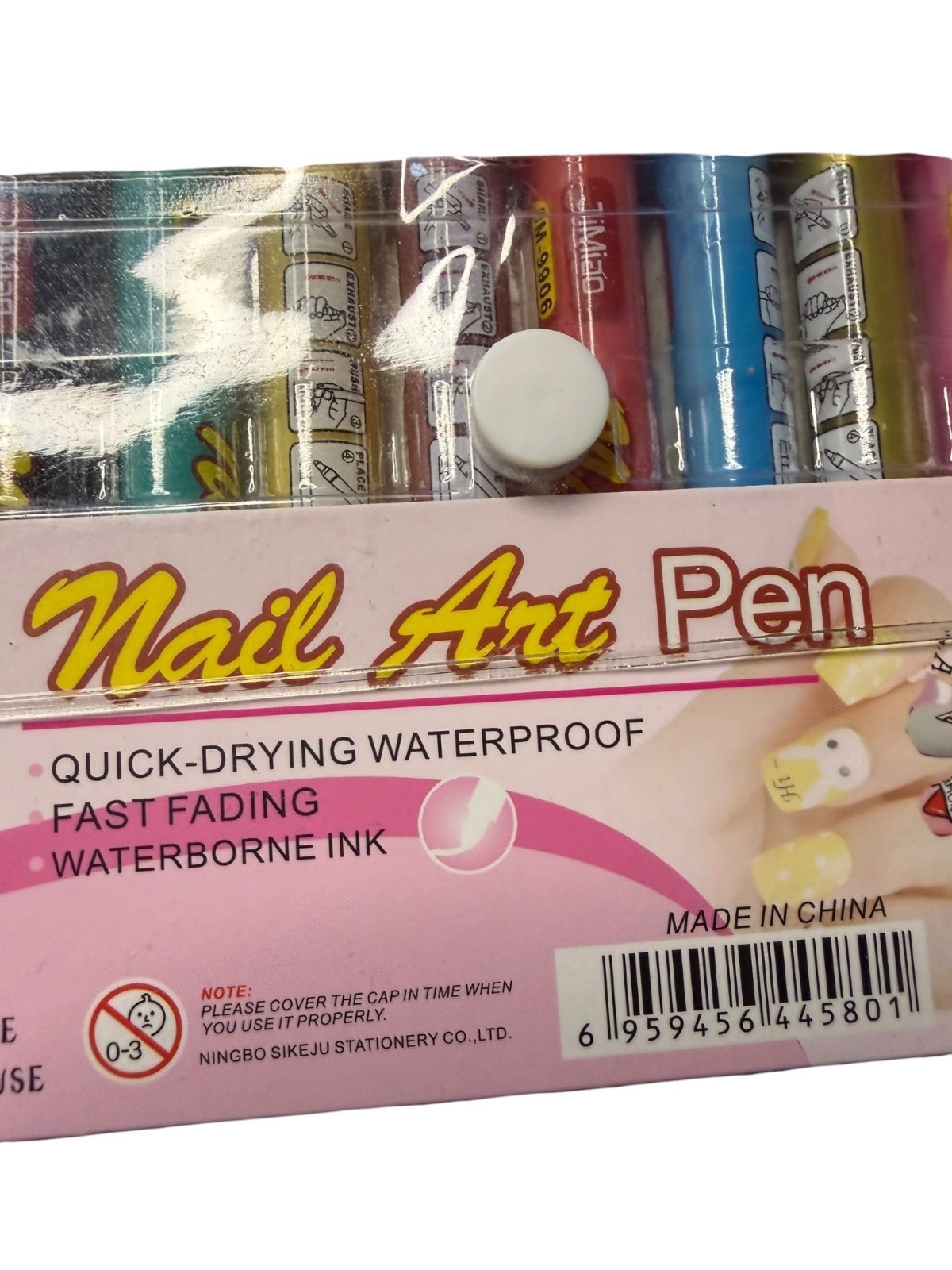 12 Color Nail Art Pen Set Quick-Drying Waterproof Waterborne Ink Design Fun