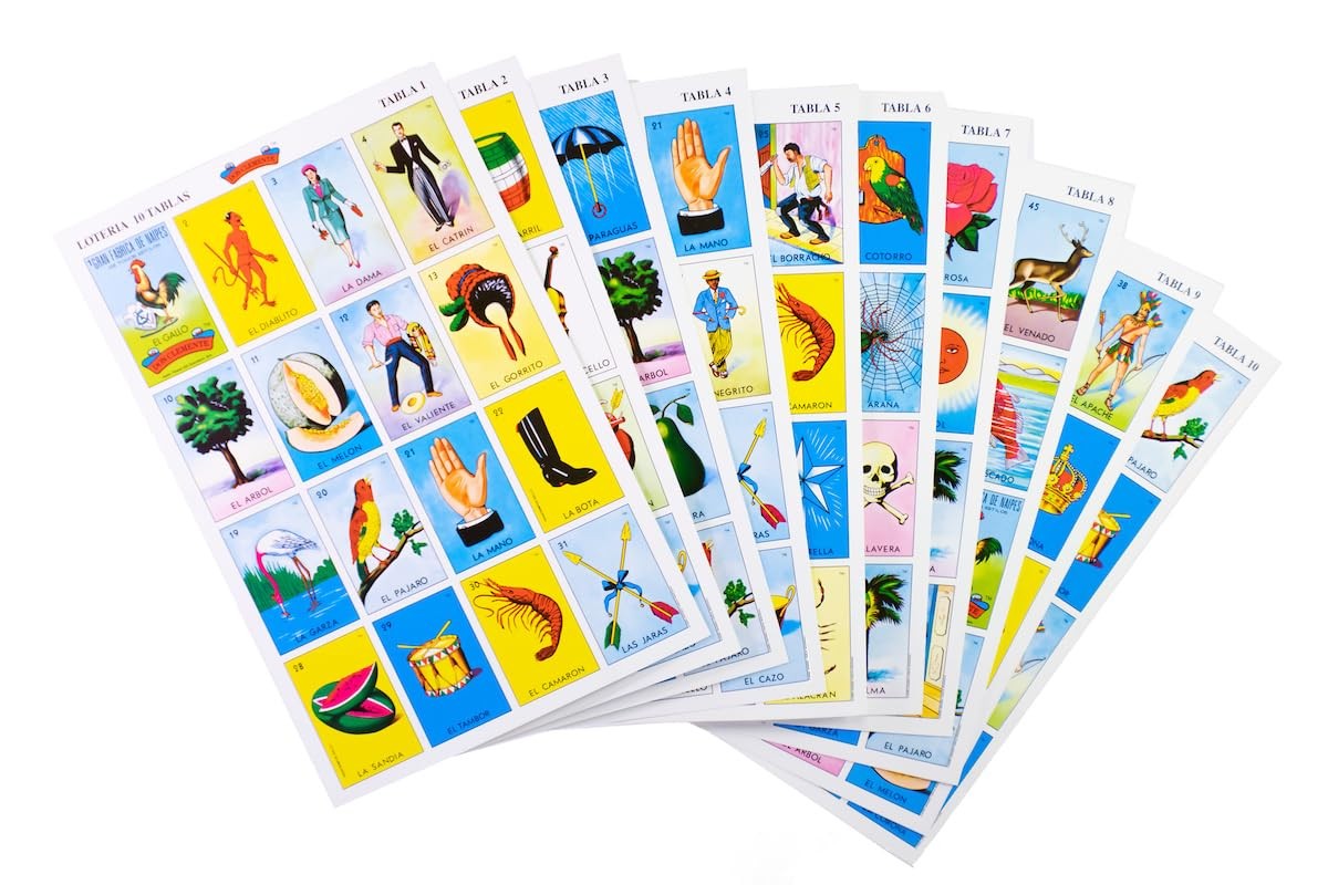 Loteria 8.5″ x 5.25″ (Game Boards), 2.5″ x 3.75″ (Cards), Multicolor