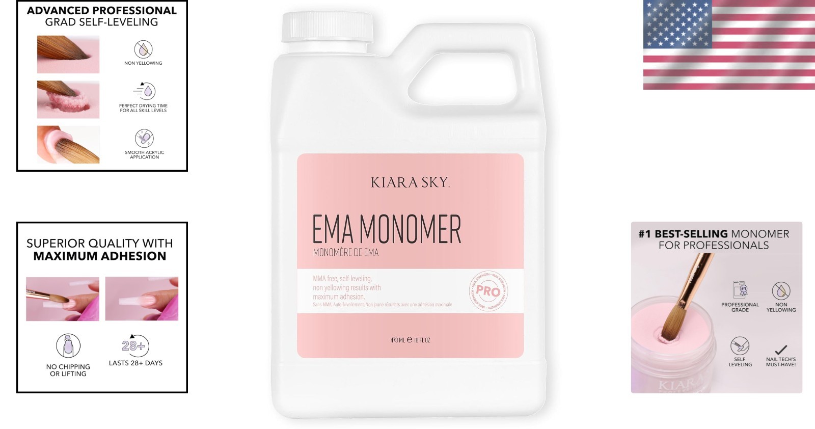 Professional Quality EMA Monomer 16 Fl Oz – Universal Compatibility for Acrylics
