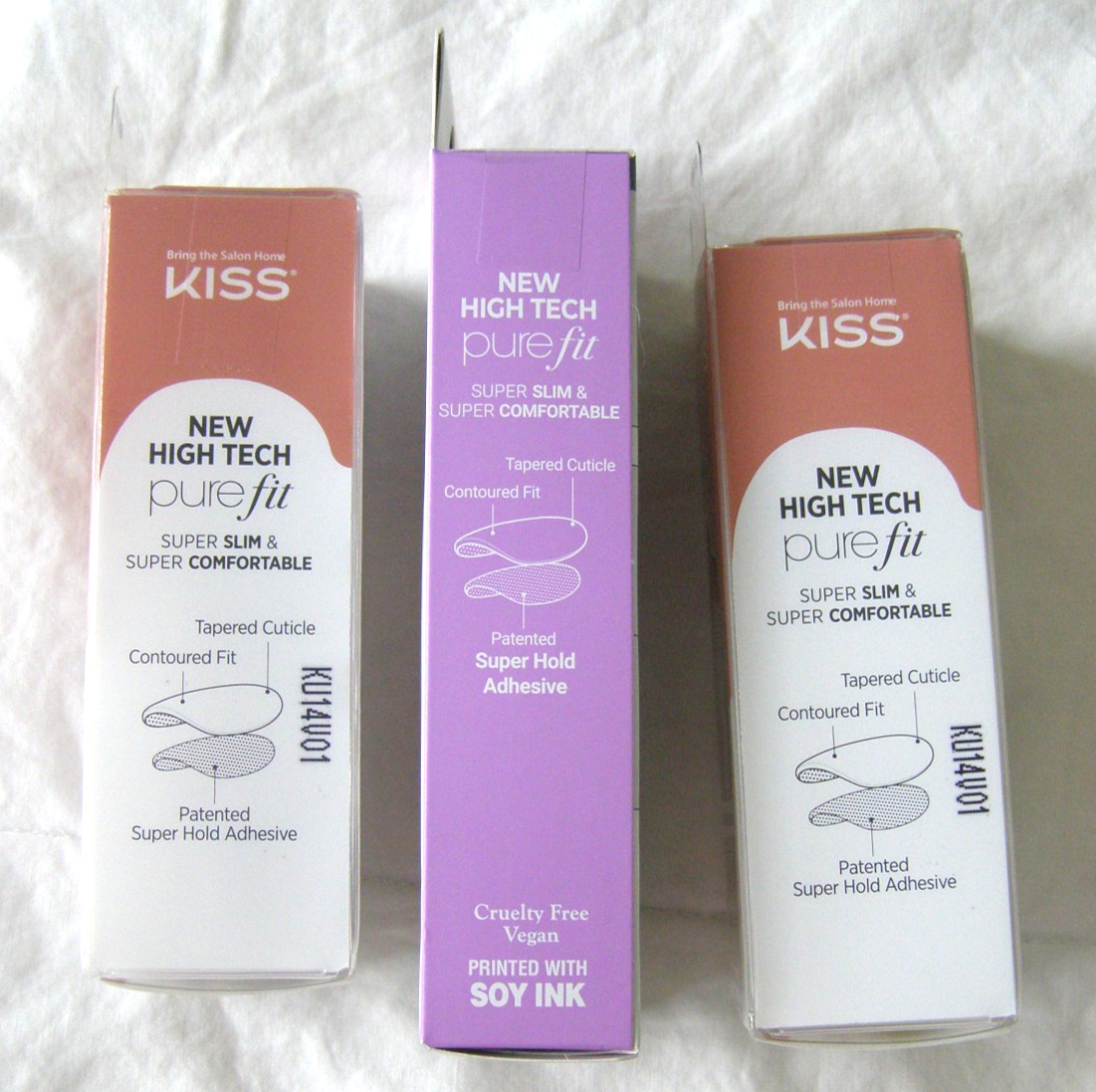 NEW! 3 Kiss Impress No Glue Press on Nails 2 in Caramel 1 in French Tip Chatoyer