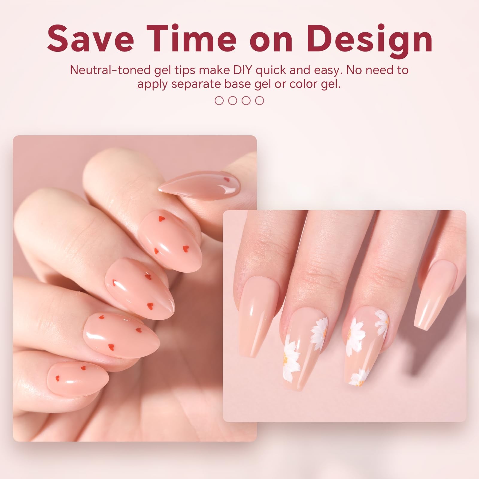 150Pcs Press on Nails French Tip Gel Nails Skin Color Fake Nail Tips Soft Gel…