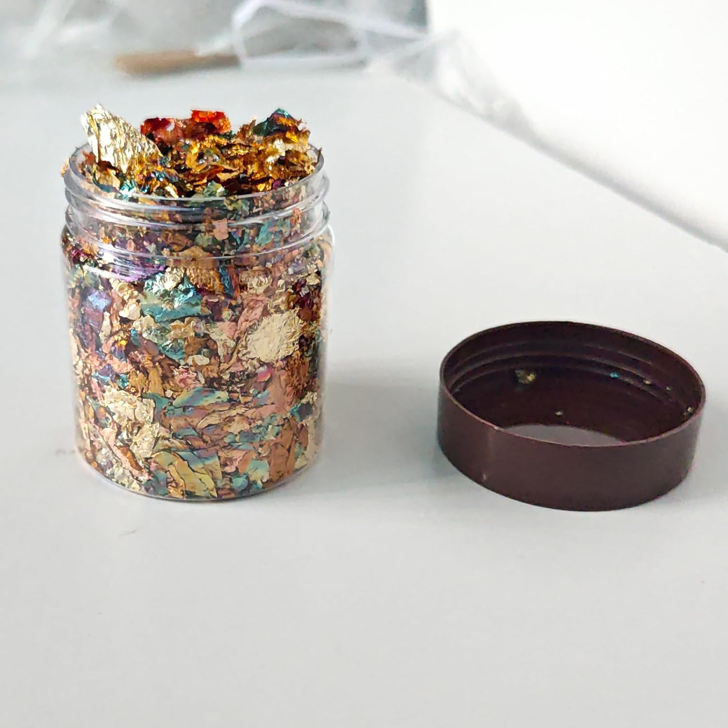 Gilding Flakes Leaf Flakes Gilding Variegated Gold Foils for Art Supplies,Resin,