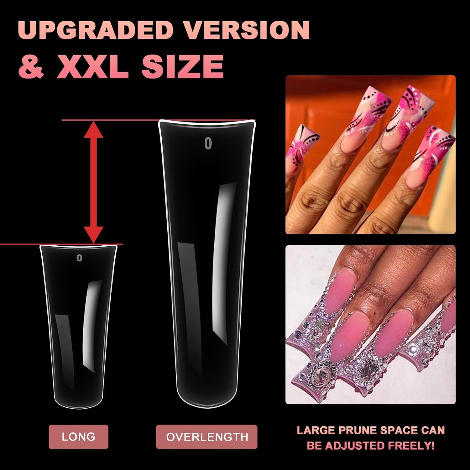 Duck Nail Tips – 120pcs Extra Long Duck Feet Style Full Cover False Nail 12 s…