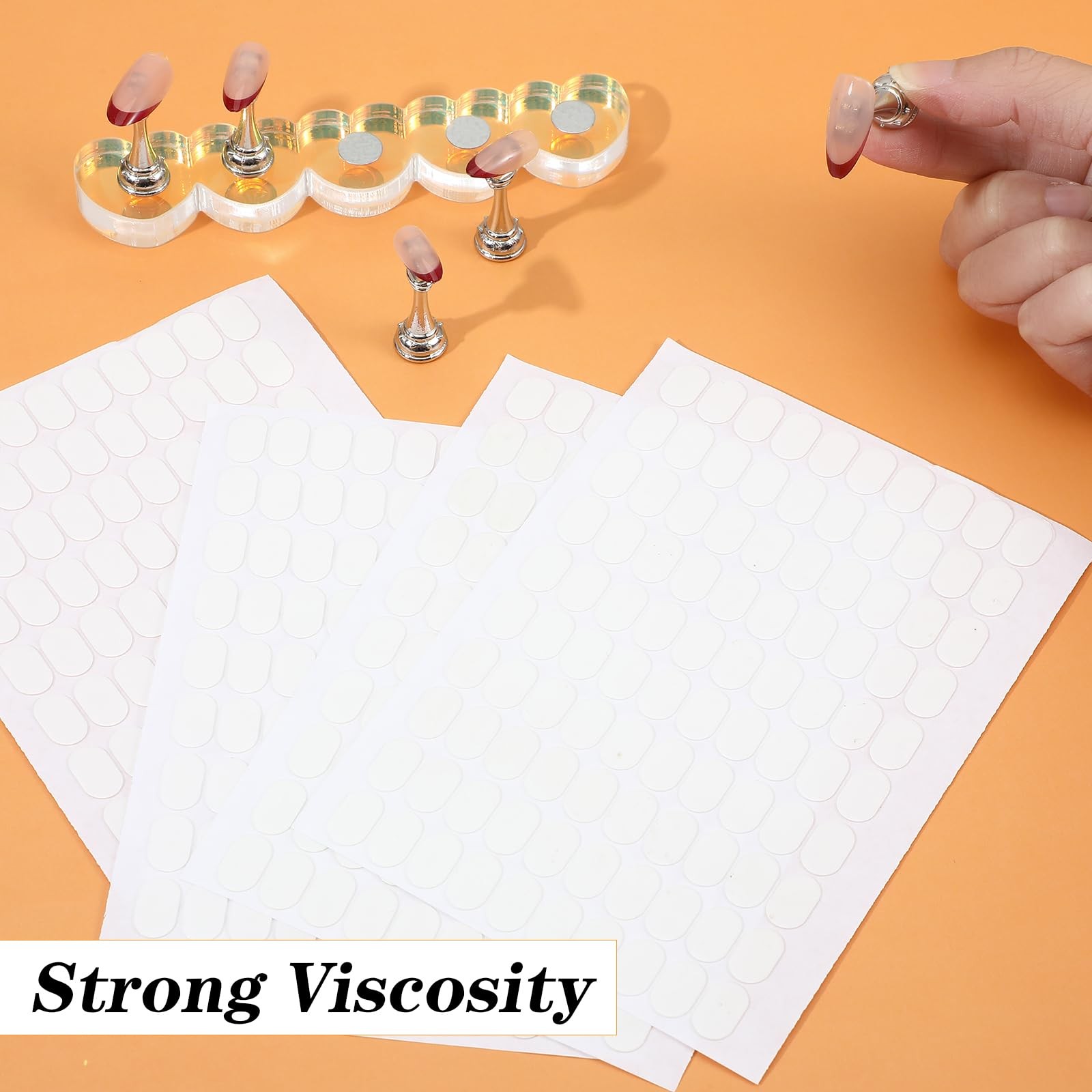 1200 Pcs Clear Double Sided Nail Sticky Tabs No Trace Poster Sticker Dots