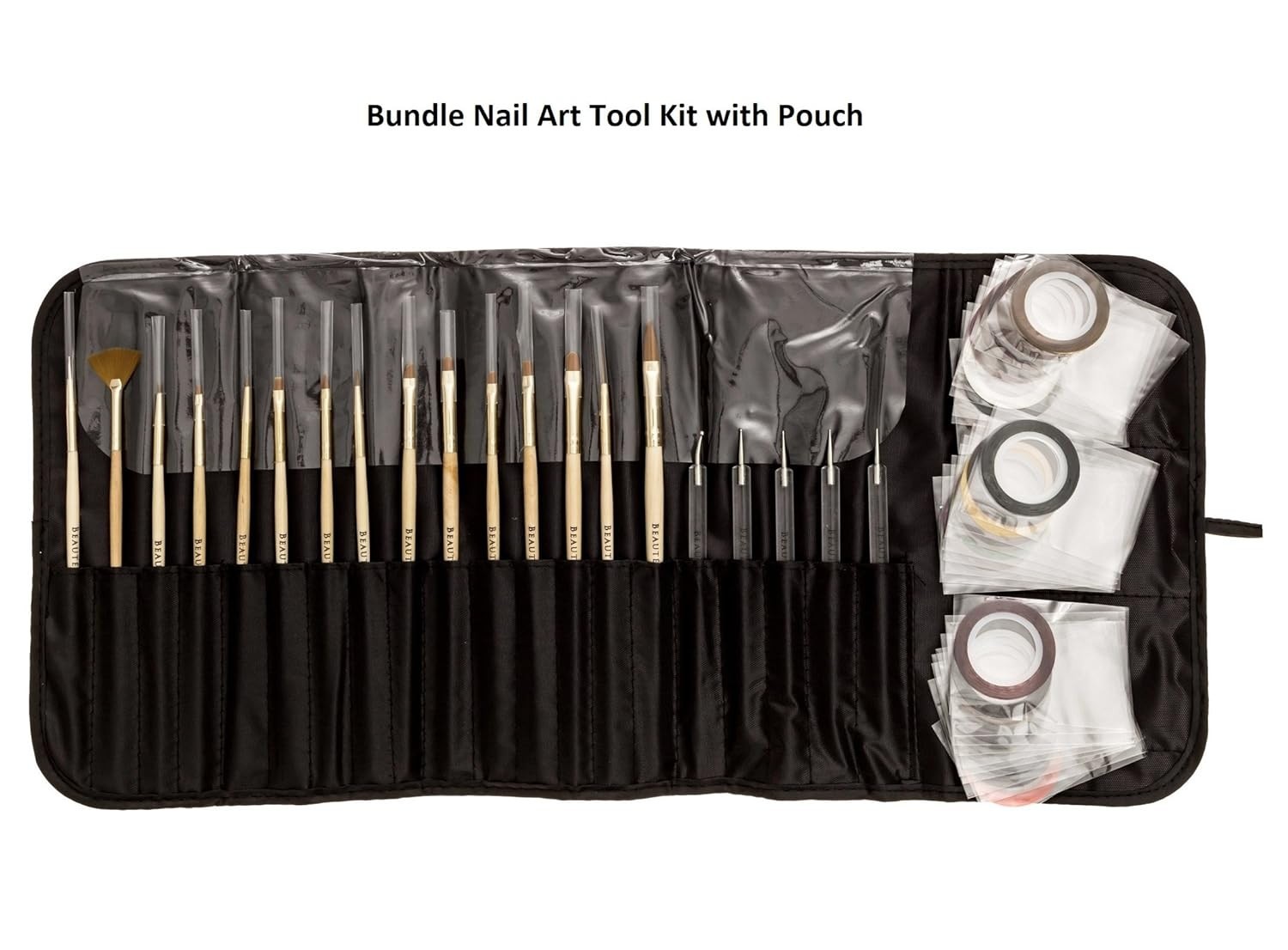 Beaute Galleria 50-Piece Nail Art Tool Kit with Pouch – Unleash Creativity!