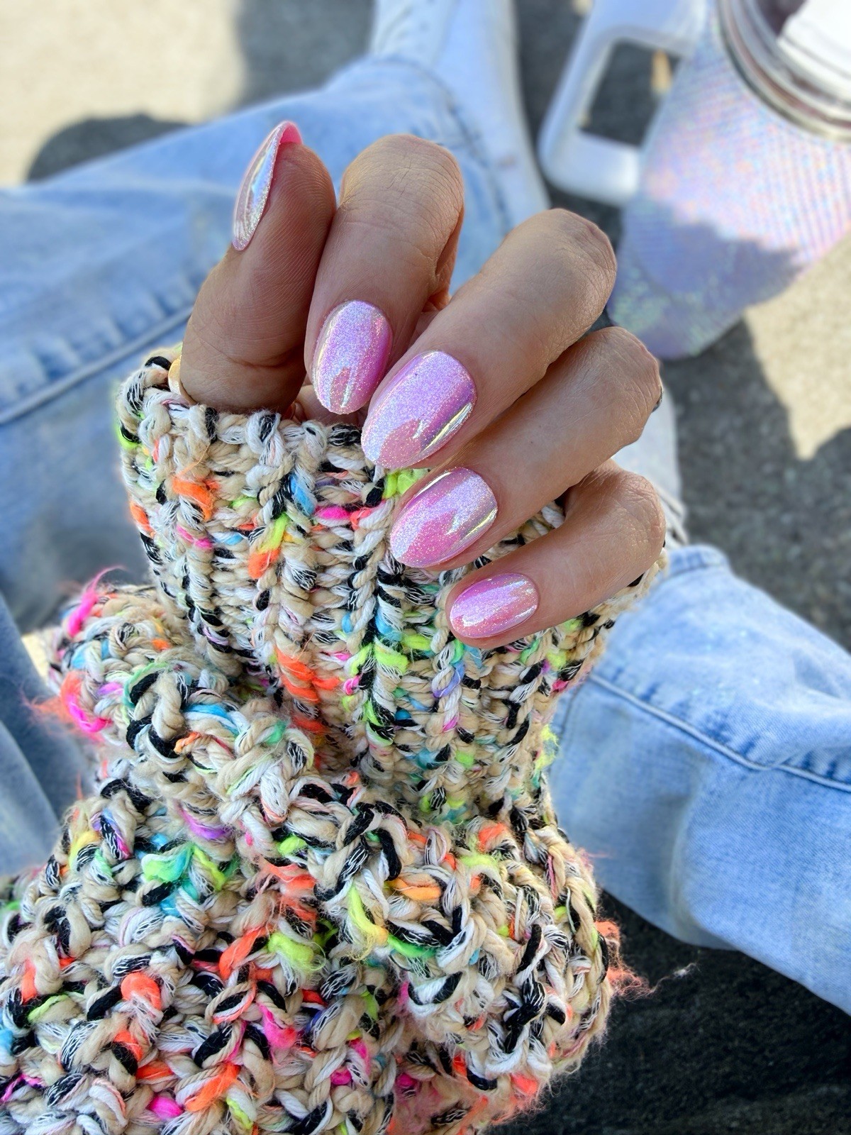 Red Aspen Press On Nails~ Brie, Short Almond Holo, Sold Out, NIB fast Ship