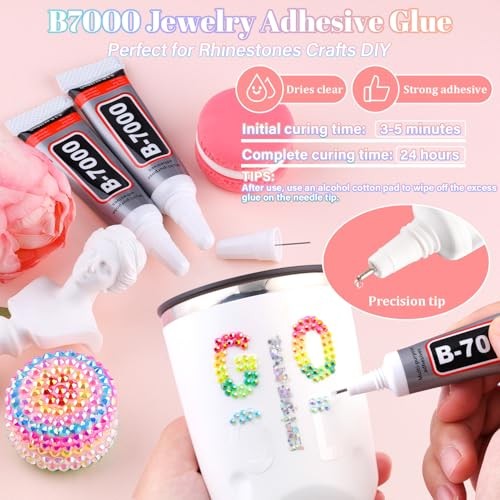 BELLEBOOST 35000Pcs Jelly Large Pack + 3Pcs Glue Jelly Multicolored 3mm