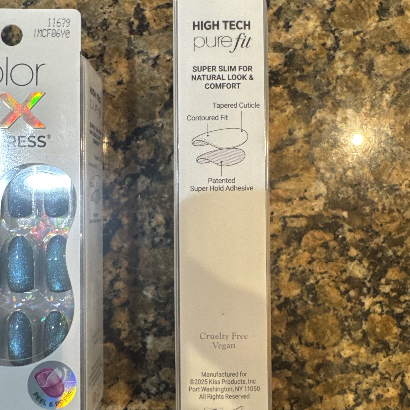 Lot Of 3 Kiss Impress Color FX Press On Nails Medium oval 11679 Free Mind NEW