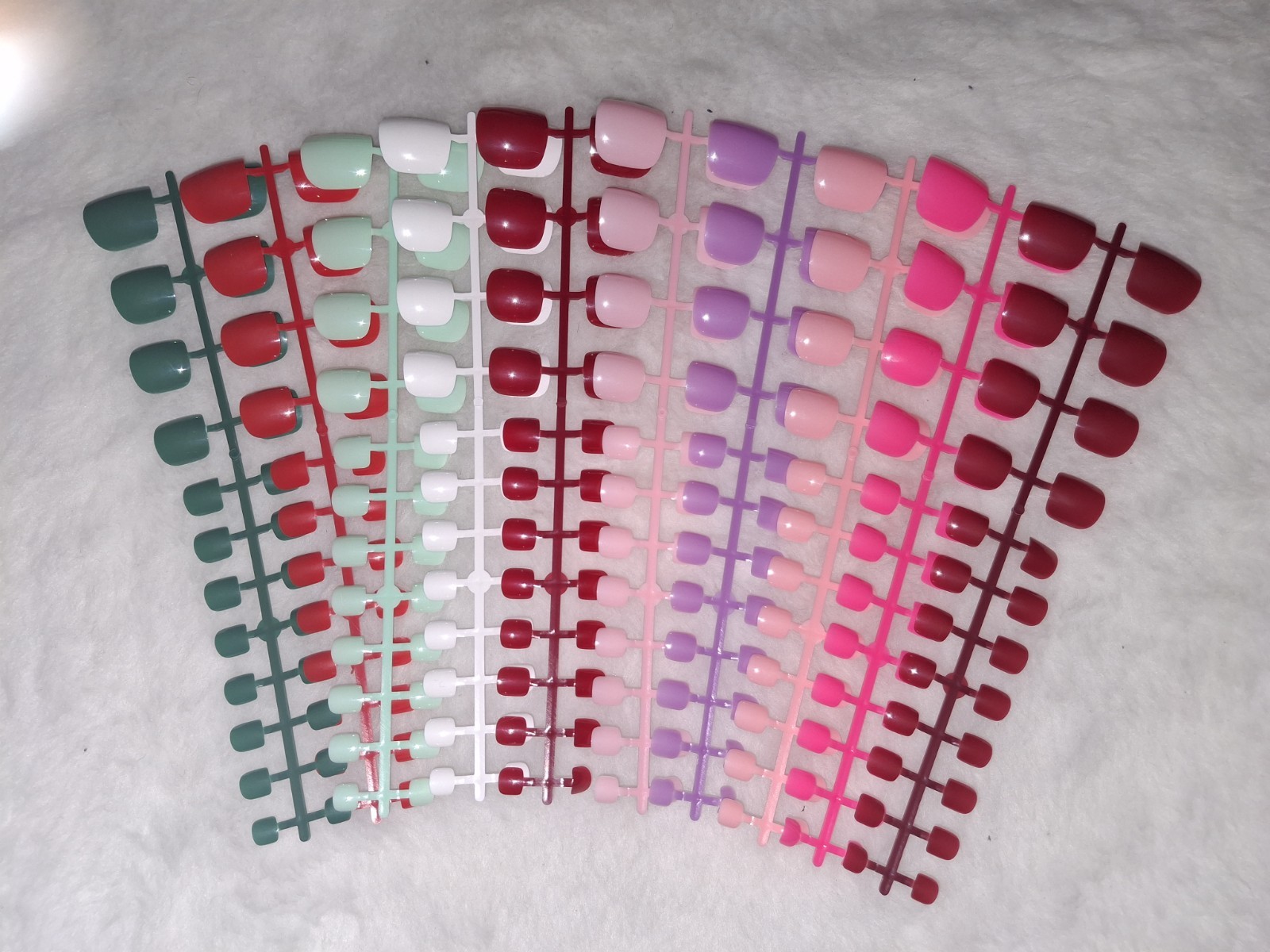 240 Press on Toenails Short Square Full Coverage 12 Sizes Glossy/Matte Fake Nail