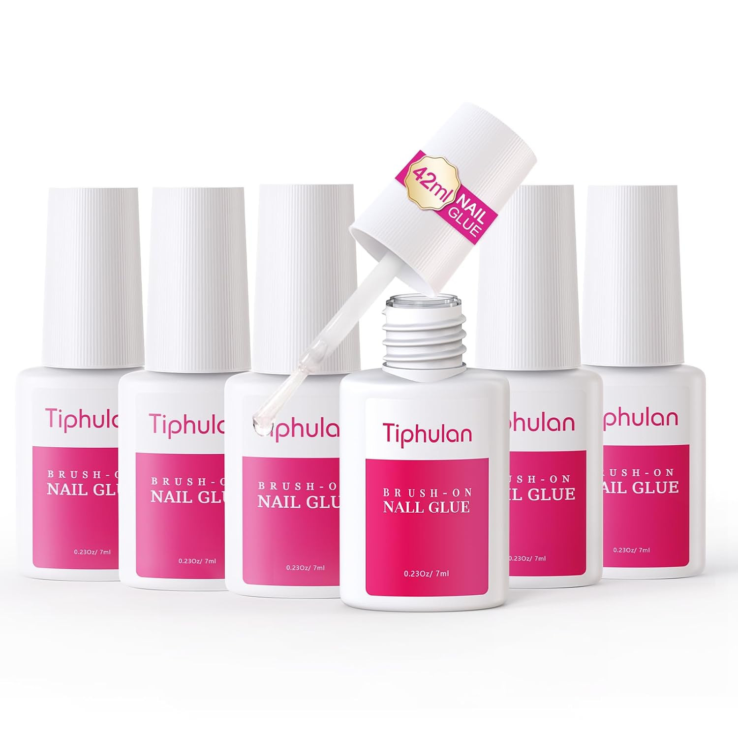 42ml Brush On Nail Glue for Press On, Acrylic Nails – Super Strong, Durable & Lo
