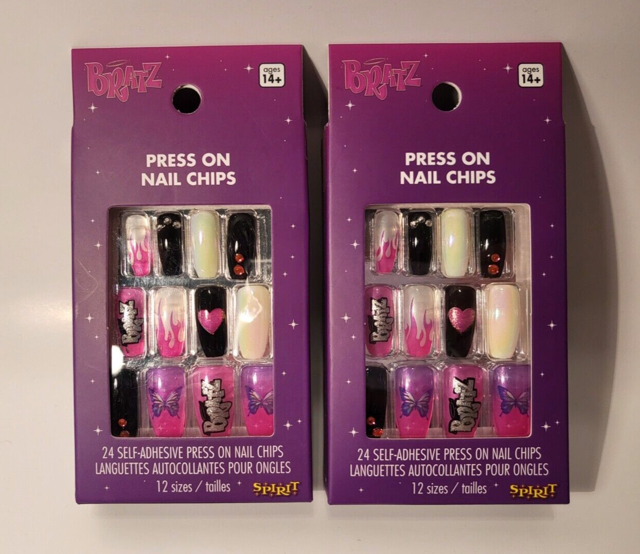 (Lot of 2) SPIRIT HALLOWEEN Bratz Press On Nails (Adult)