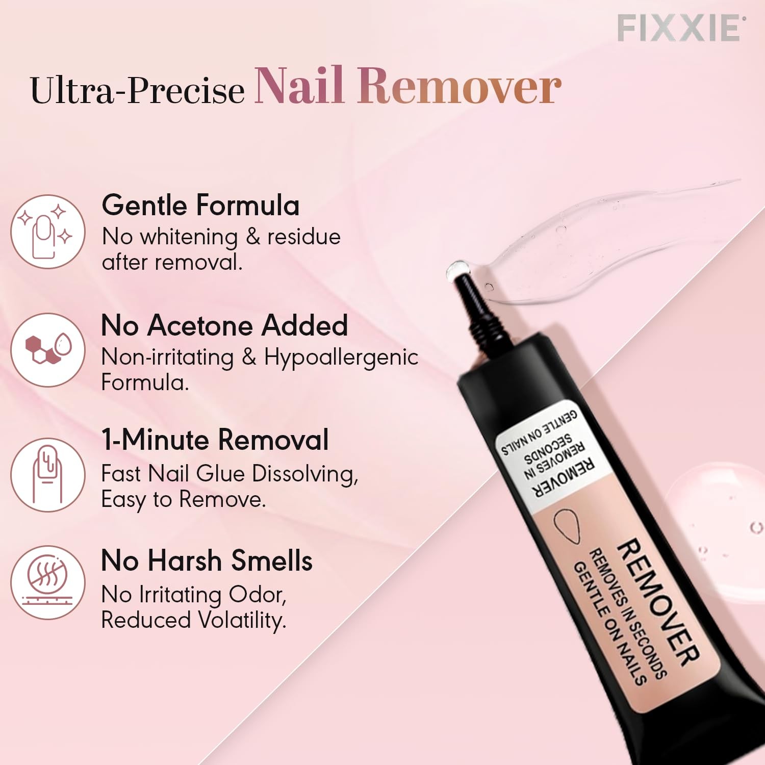 Super Strong Nail Glue Gel with Remover 15g/15ml Extra Strong UV Free Nail Gl…