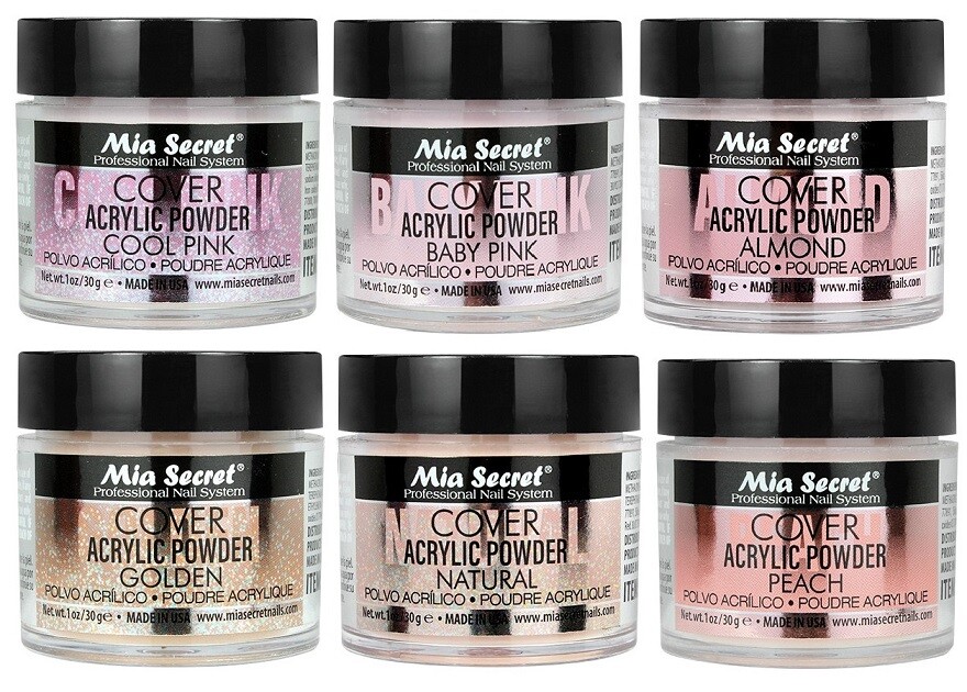 Mia Secret COVER (Baby Pink/Cool Pink/Natural/Peach/Almond/Golden) – 2 oz; 6pc