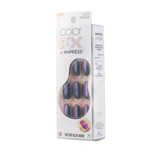 imPRESS Color FX No Glue Mani 30 Pcs Press On Nails False Medium Free Mind